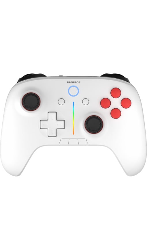 RAMPAGE Hydra BT + 2.4 GHz PC Gamepad RGB Joypad Oyun Kolu Beyaz